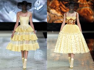 Alexander McQueen se inspira en los panales de abejas