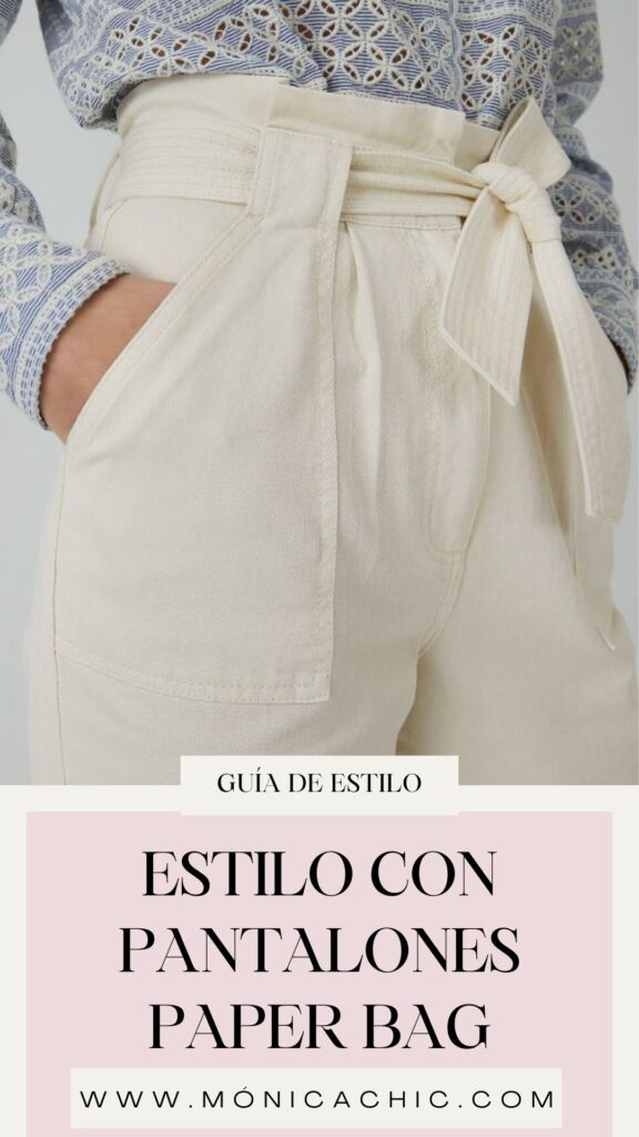 Pantalones cintura paper bag