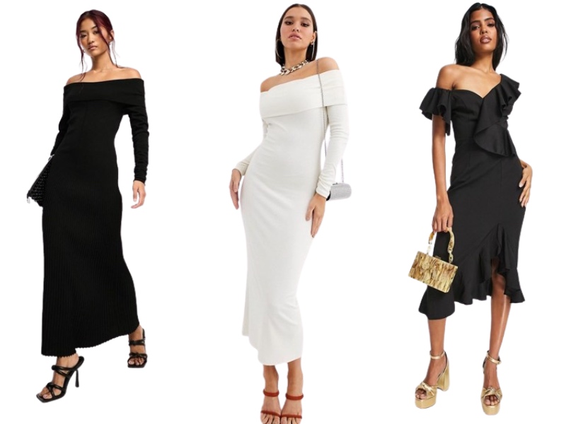 ¿Cómo vestir con el escote bardot? 5 claves para lucir elegante 76 Escote bardot