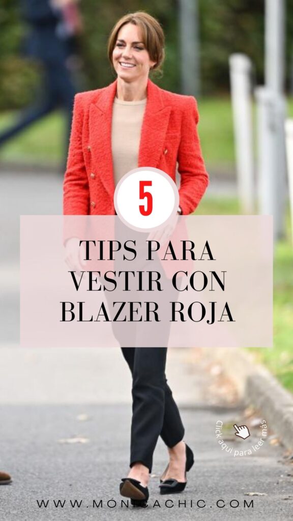 Cómo vestir con una blazer en rojo
