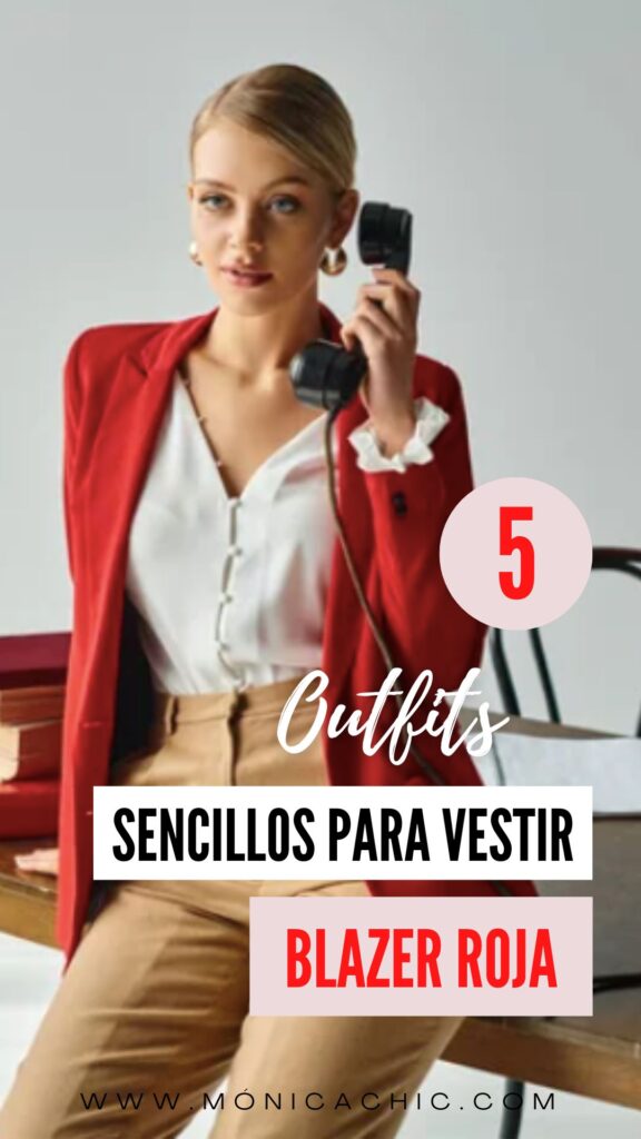 Cómo combinar una blazer en rojo 